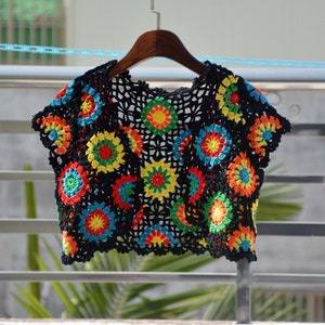 Crochet Granny Square Shrug Bolero Jacket - Etsy