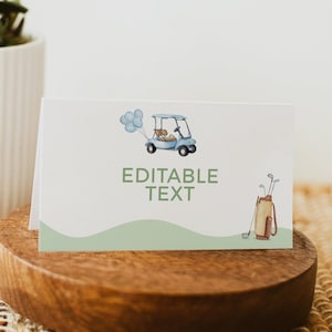 Golf-Tischkarten, Namensvorlage, Lebensmitteletikett, Buffetzelt, Golf-Babyparty-Geburtstag, digitaler Download, Templett, G1
