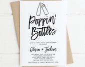 Poppin' Bottles Coed Baby Shower Invitation (INSTANT DOWNLOAD)