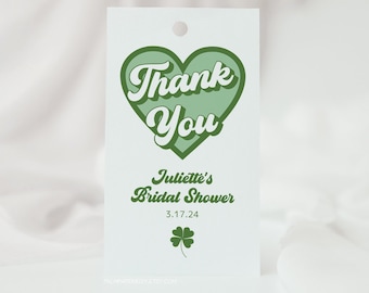 St. Patrick's Day Bridal Shower Favor Tag: Lucky In Love (Digital Download)