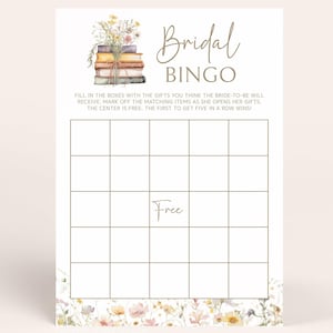 Braut Bingo Karte, neues Kapitel Brautdusche Spiel, bedruckbar, digitaler Download, Templett