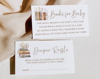 Storybook Baby Shower Diaper Raffle and Books for Baby (Digital Template)