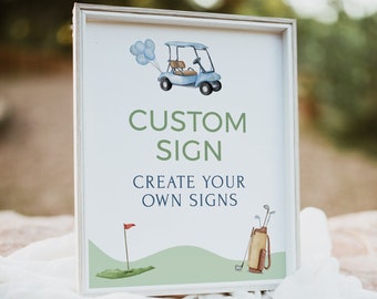 Golf Baby Shower Sign, Editable Template (Digital Download)