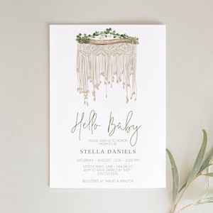 boho baby shower invitations boy