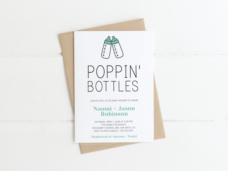 Coed Baby Shower Invitation Instant Download Template Etsy