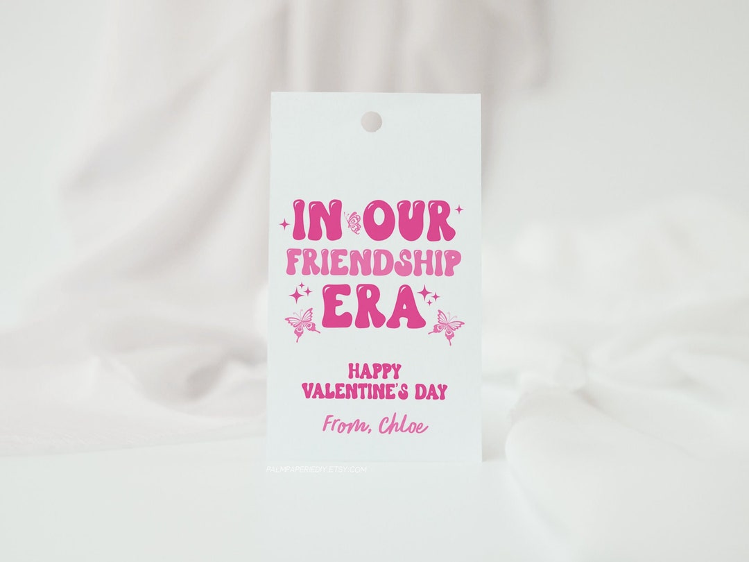 Printable Valentine for Classroom, Girl, in Our Friendship Era, Digital ...