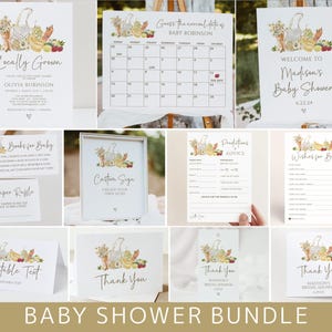 Farmers Market Baby Shower Bundle, Locally Grown, Invitation Template Package, Party Set, Digital Download, Templett frm