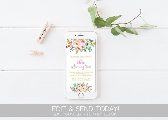 Electronic 1St Birthday Invitations 2