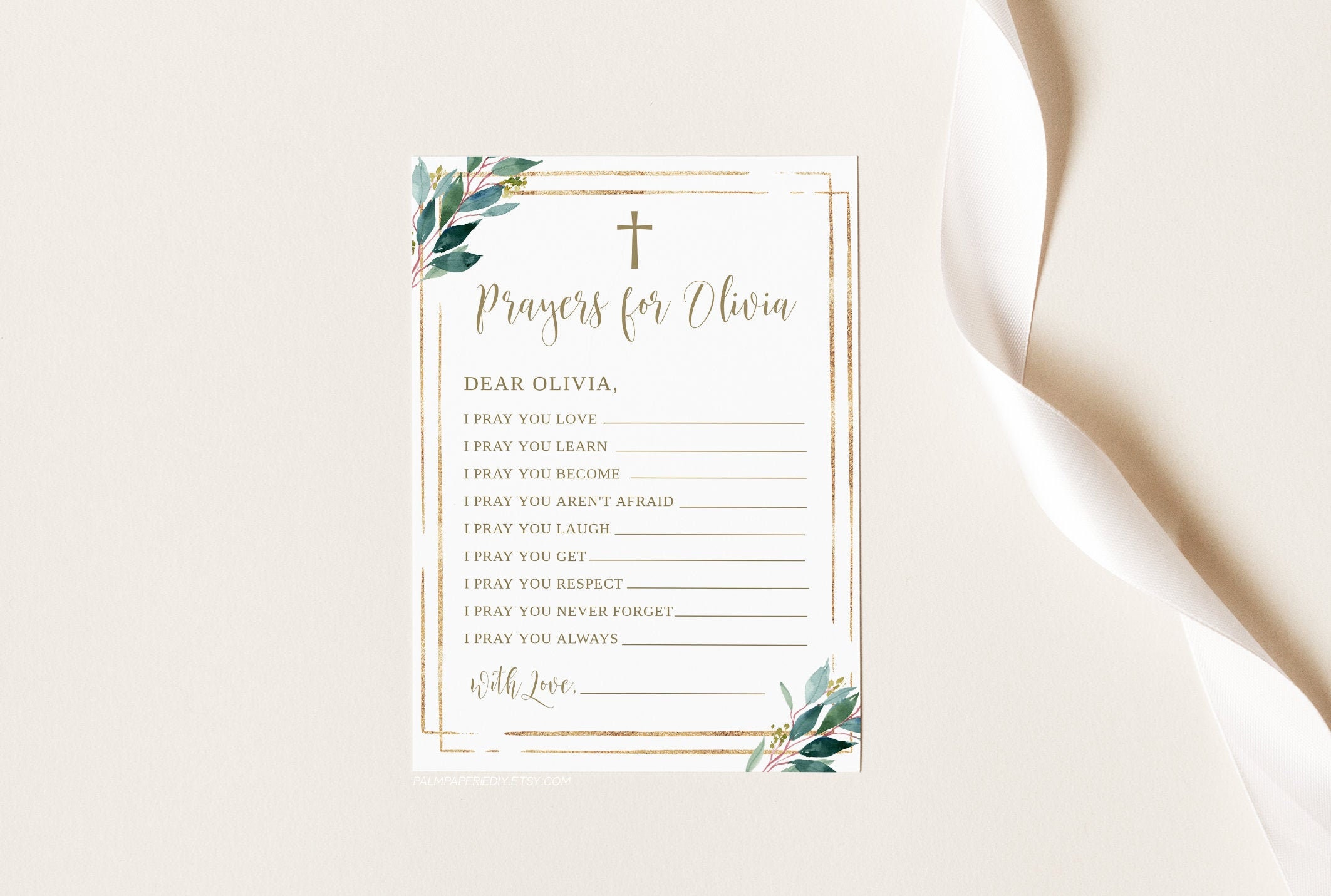 Baptism Prayer Card Prayers For Baby Baptism Wishes | Etsy
