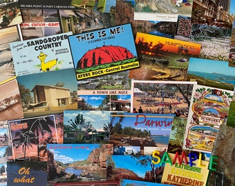 Australia Postcard sets (10, 25 or 50) - Unused or Written, Vintage 1970s - 2000s, Genuine originals, Mystery pack