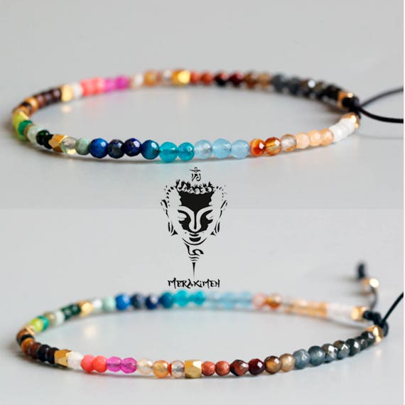 Bracelet 7 Chakras Reiki Bracelet Chakra Bracelet Agate Etsy
