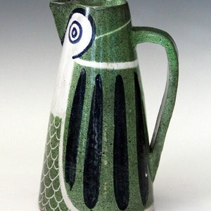 Owl-shaped ceramic Pitcher/ jug  ALFARAZ Spain by Duran-Loriga- Mid-century - Picasso era-