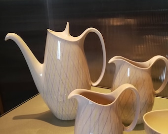 Lilienporzellan - Lilien Porzellan Corinna "stylo" Mid-century Rare complete tea set - Austria - 1950's to 60's- Excellent/mint  condition