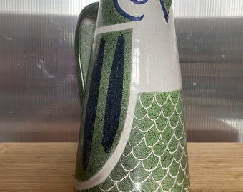 Owl-shaped ceramic Pitcher/ jug  ALFARAZ Spain by Duran-Loriga- Mid-century - Picasso era-