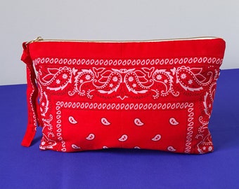 Pochette XL bandana rouge