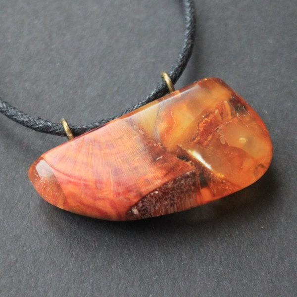 Baltic Amber Necklace, Resin Jewelry, Amber Jewelry, Amber Pendant, Gift For Mom, Genuine Amber, Gift For Her, Resin Pendant, Unique, Boho