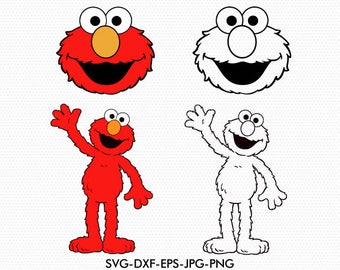 Elmo SVG, sesame street svg, cartoon sign, use with Cricut & Silhouette