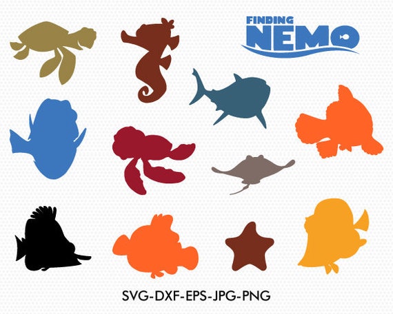 Finding nemo silhouettes svg Disney finding nemo dory