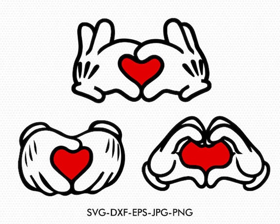 Download Mickey heart handsMickey Minnie valentines love SvgMickey ...