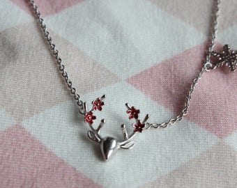 Deer Bambi Deer Necklace Sterling Silver Real Silver