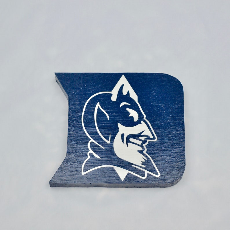 Duke University Blue Devils Hand Painted Wood Wall Decor Logo | Etsy