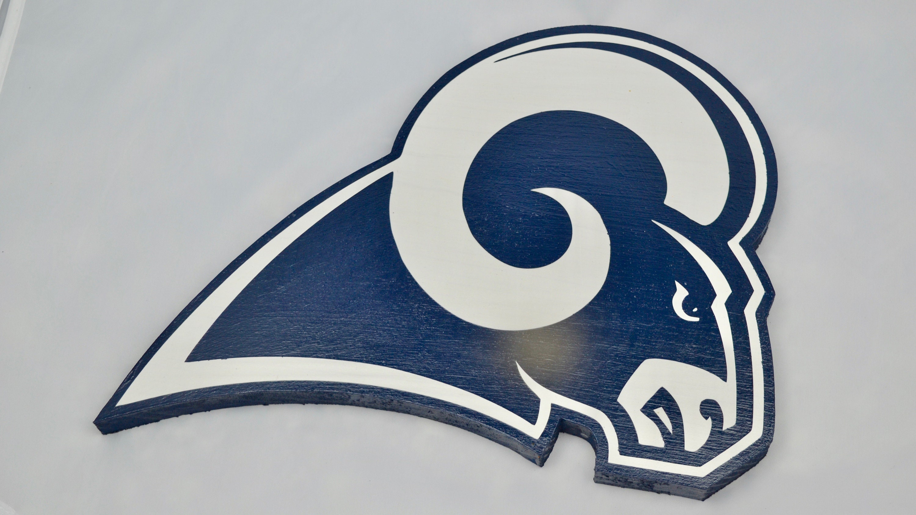 Los Angeles Rams Football Hand Painted Wood Wall Decor Logo Etsy