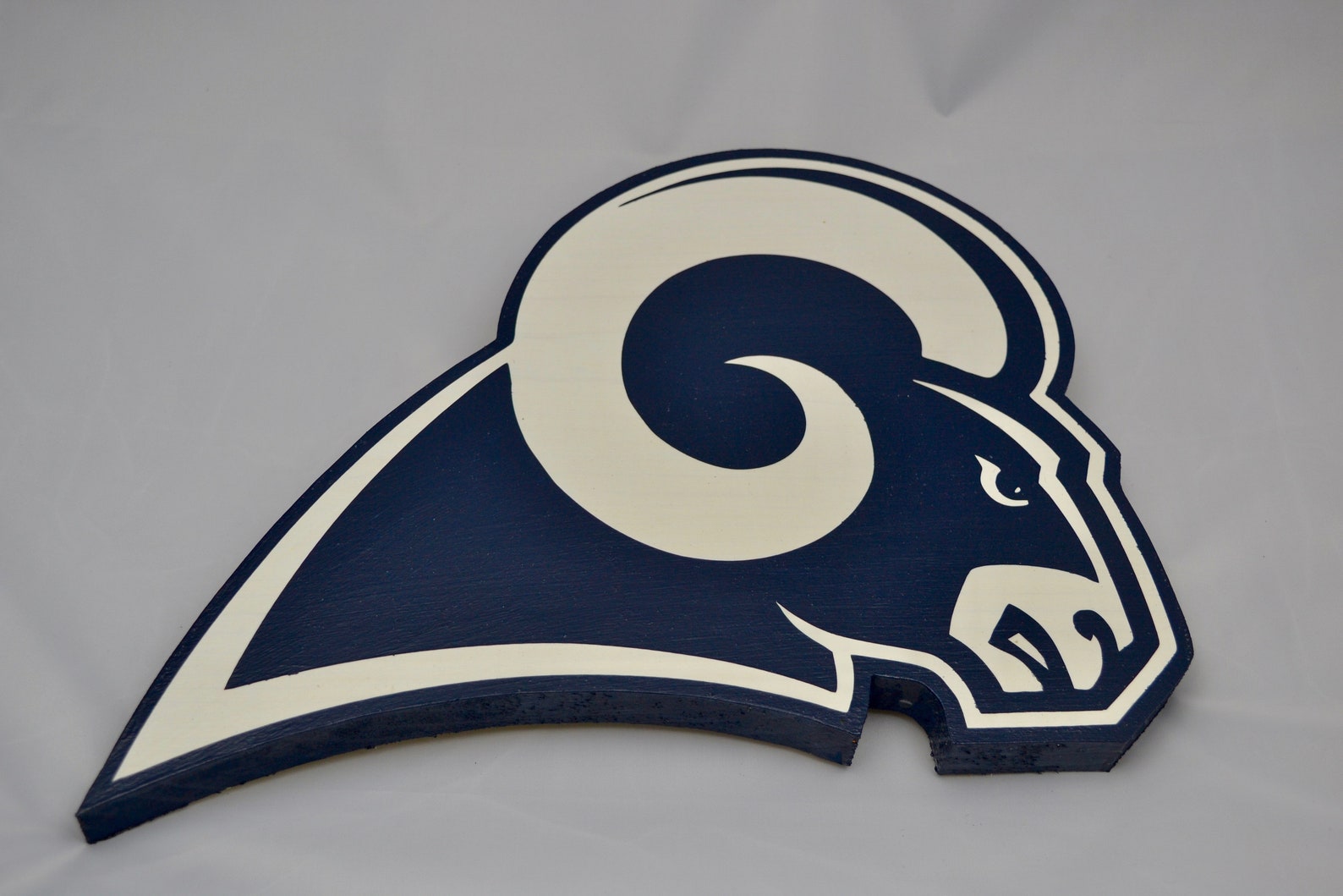 Los Angeles Rams Football Hand Painted Wood Wall Decor Logo Etsy