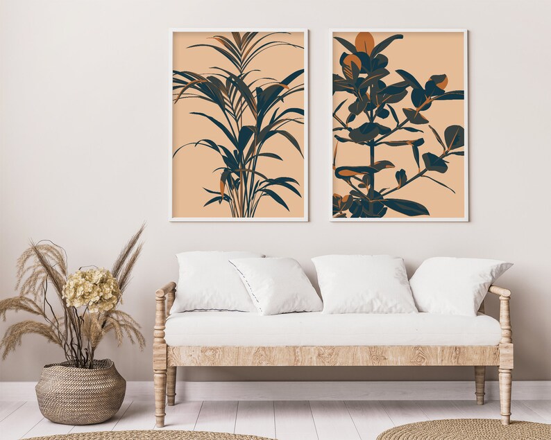 Monstera Wall Art, Monstera Art Print, Swiss Cheese Plant Wall Art, Monstera Leaves Wall Decor, Illustration Print image 5