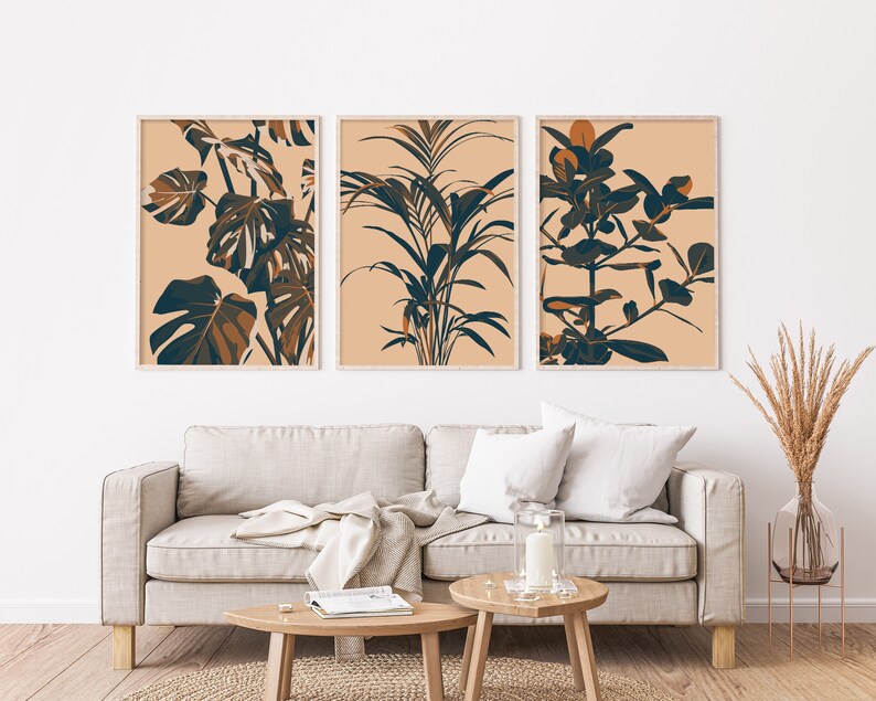 Monstera Wall Art, Monstera Art Print, Swiss Cheese Plant Wall Art, Monstera Leaves Wall Decor, Illustration Print image 4