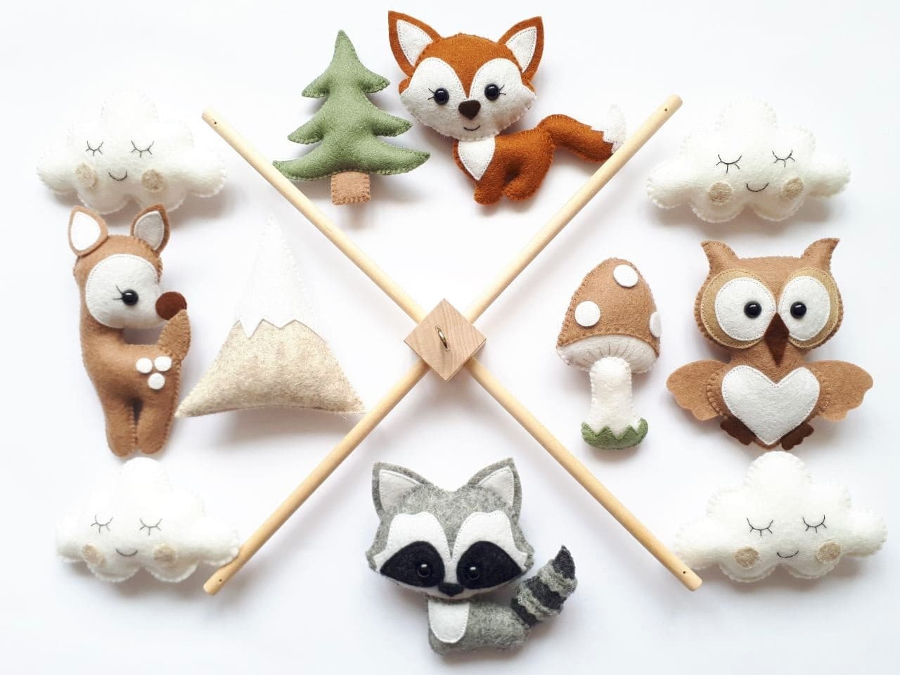 Felt animals pattern, woodland stuffed animals, felt toys pa - Inspire  Uplift