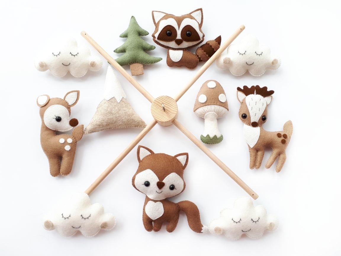 Baby Mobile Waldtiere. Baby mobile Etsy