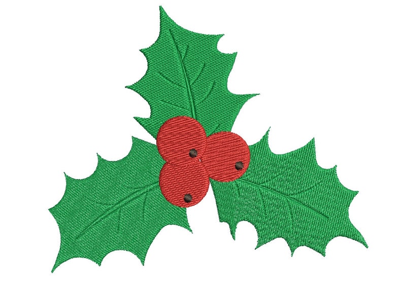 Holly machine embroidery design holly berry christmas  etsy Holly machine embroidery design holly berry christmas  etsy