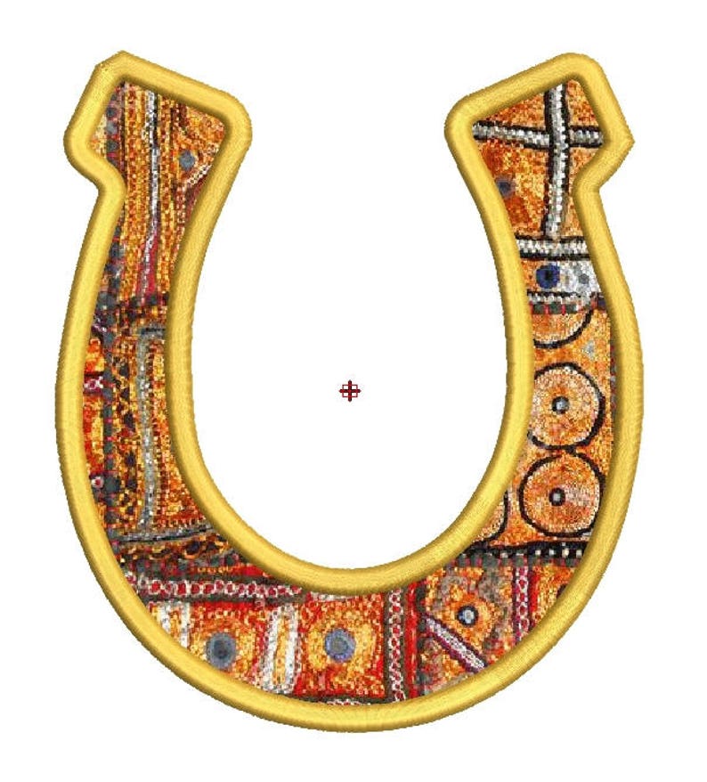 Horseshoe Applique Embroidery Design St.patrick's Machine Etsy
