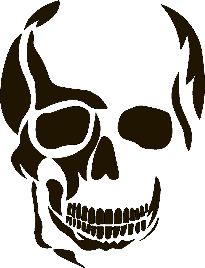 Skull SVG skeleton SVG Skull Head skull Cut File Silhouette | Etsy