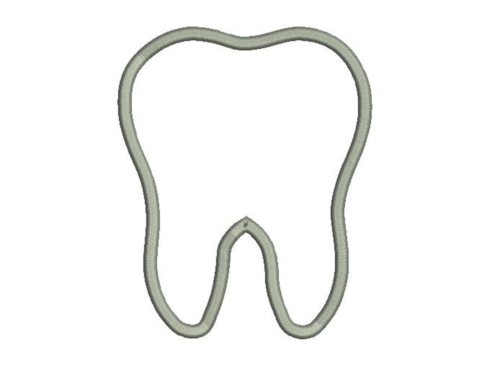 Tooth Applique Embroidery Design Dentist Dental Assistant Etsy
