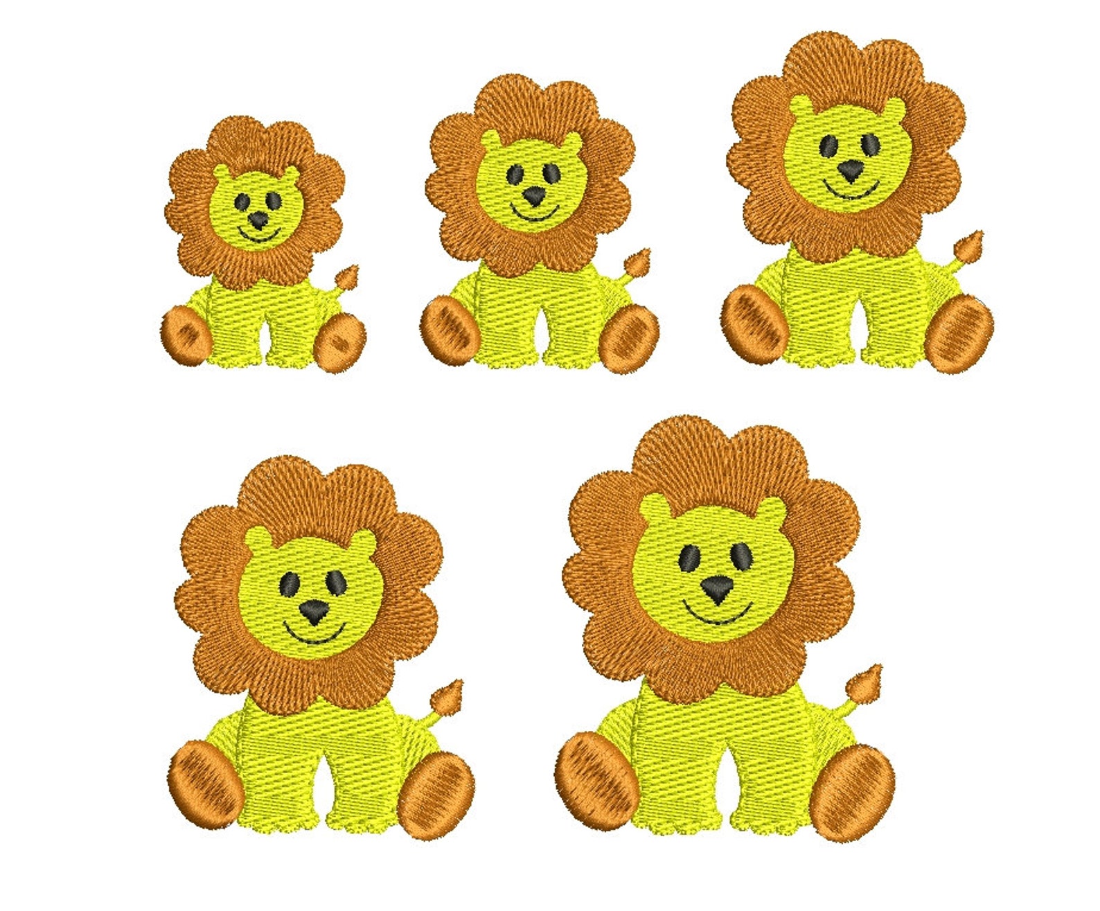 Jungle Safari Animals Machine Embroidery Design Zoo Animal Etsy