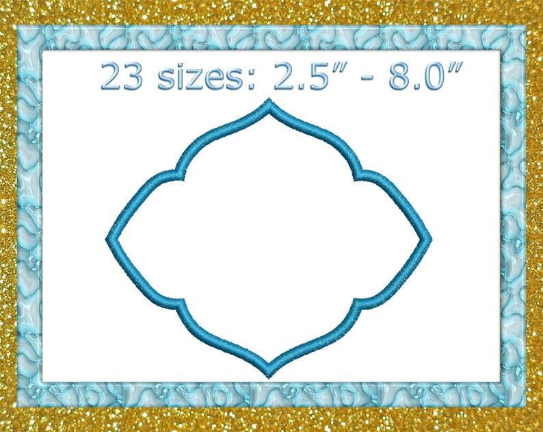 Frame Applique Embroidery Design frame embroidery designs Etsy