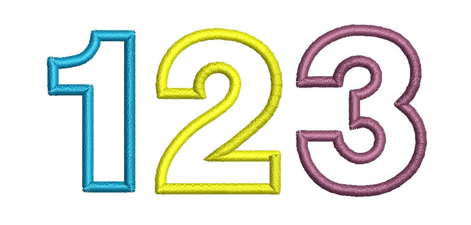 Applique Number Embroidery Design Numbers applique design Set Etsy