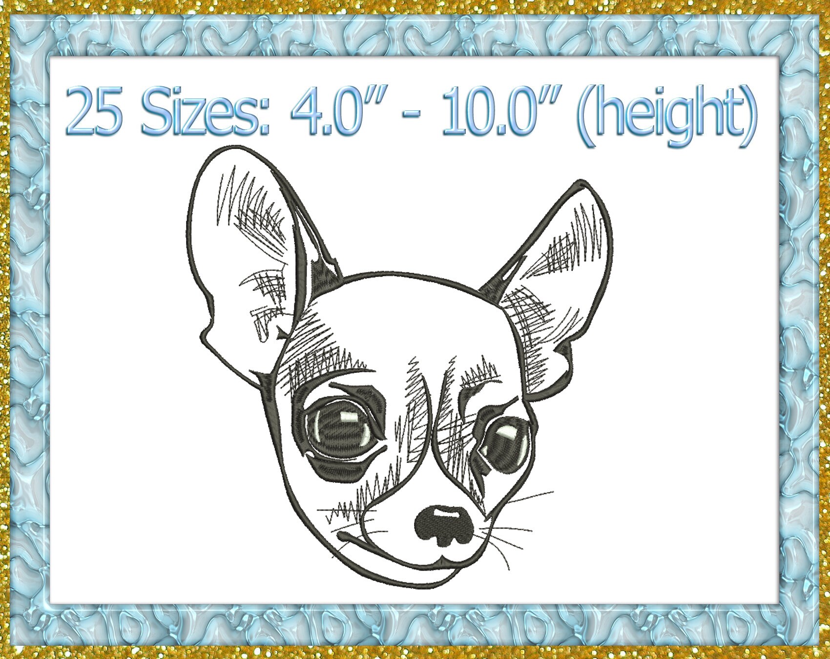 Chihuahua embroidery design chihuahua dog embroidery design  etsy Chihuahua embroidery design chihuahua dog embroidery design  etsy