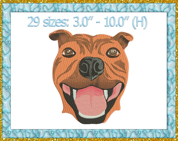 Staffy dog embroidery design staffy dog embroidery design  etsy Staffy dog embroidery design staffy dog embroidery design  etsy