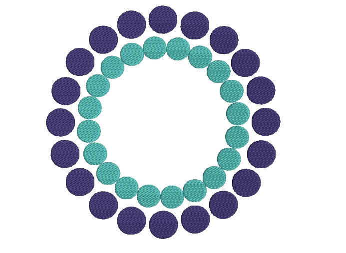 CIRCLE frame Embroidery Design Circle Dots Frame Fill Circle Etsy