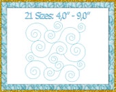 Quilting Swirls Embroidery Design Quilting Swirly Machine Embroidery Design quilting swirls quilting block stipple embroidery square 625