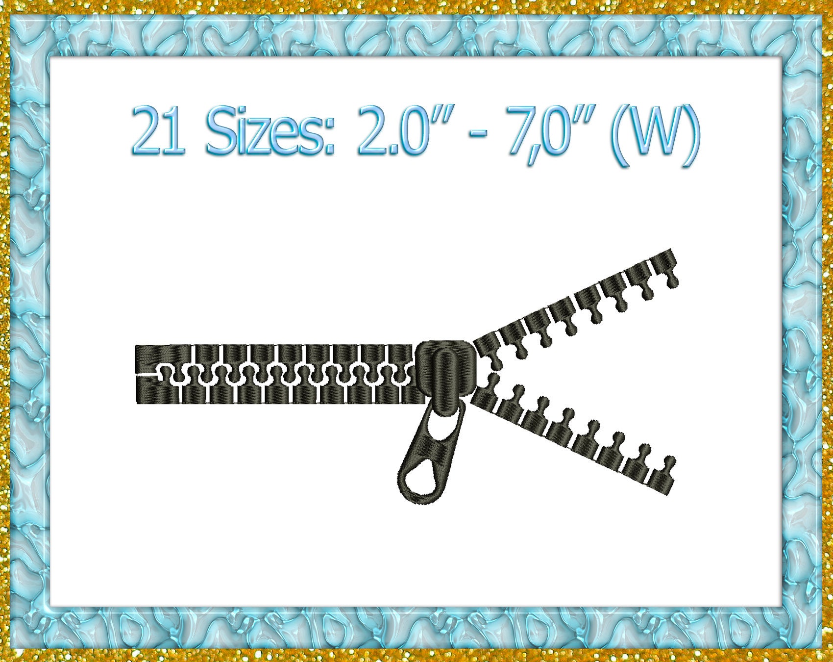 Zipper Machine Embroidery Design Instant Download Zipper print Etsy