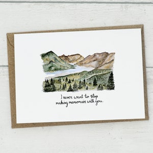 Love Card, Valentine's Card, mountain love card, adventure card, card for husband/wife/him/her, travel card, love quote card