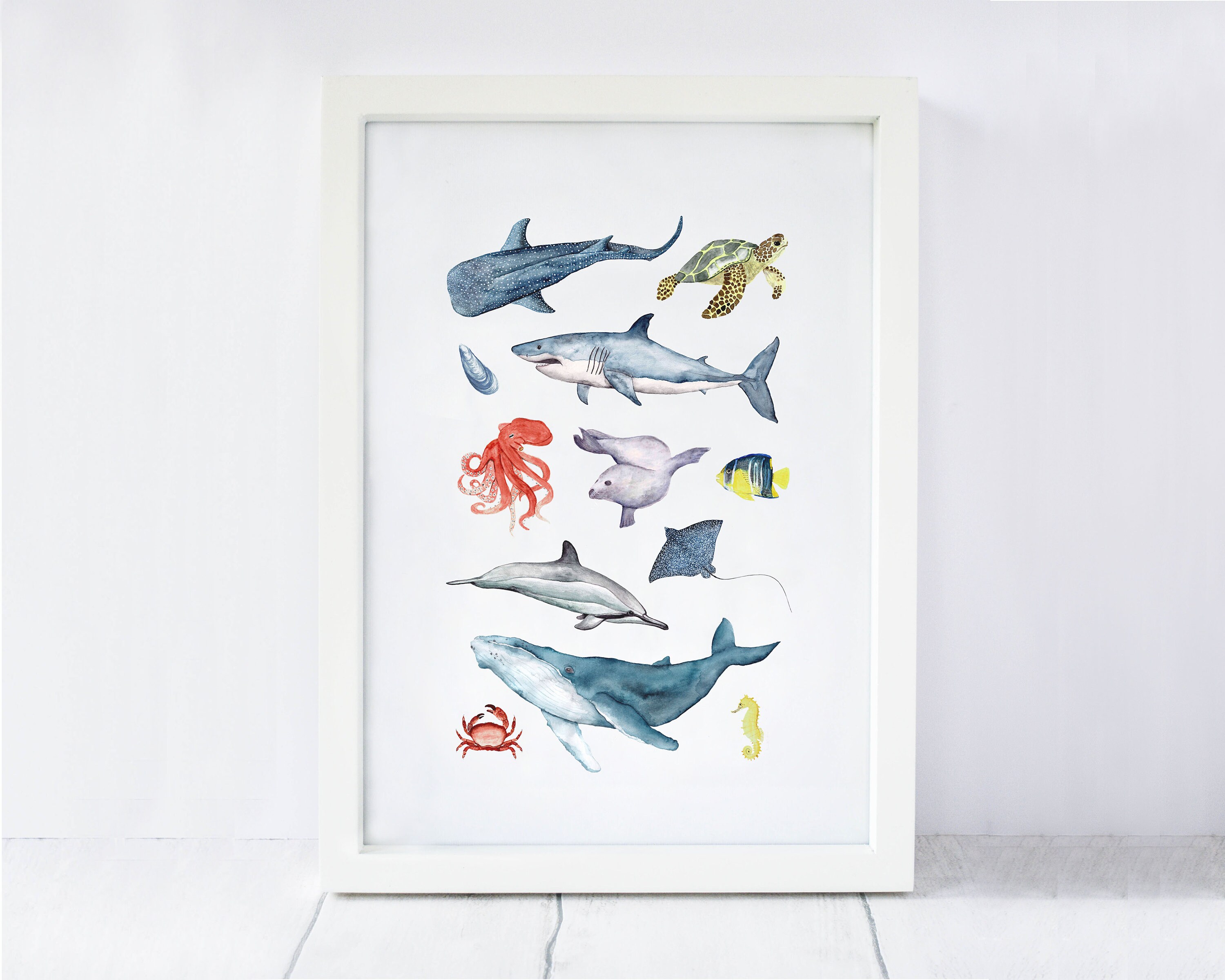 Nursery Print Sea Creature Print Sea Creature Art Nursery Etsy UK