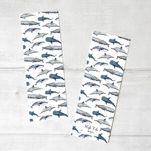 Whale bookmark, card bookmark, bookmark sea creature, bookmark UK, patterned bookmark, small gifts
