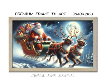 Weihnachtsrahmen TV-Kunst, Winter- und Weihnachtskunstsammlung für Rahmen-TV, Weihnachts-Herunterladbare Kunst, Weihnachts-Samsung-Rahmen-TV-Kunst