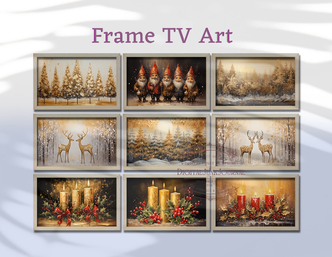 Frame TV Christmas Art Bundle Digital Downloads Christmas Art Etsy