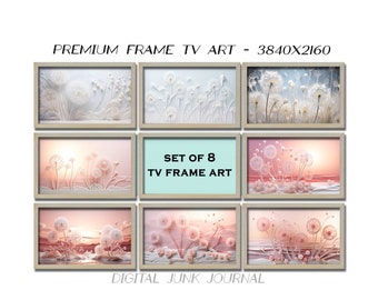 Samsung Frame TV Art 3D Paardenbloemcollectie