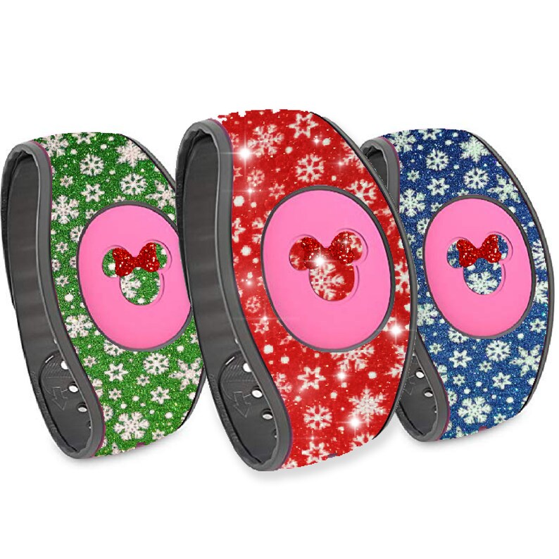 Christmas Magic Band Skins Real Glitter Magic Band 2.0 Decal Etsy